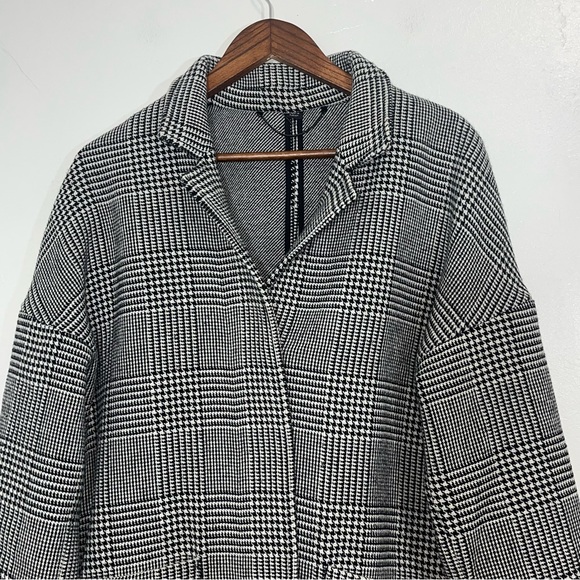 ALLSAINTS Houndstooth Wool Blend Coat Size Small - Picture 4 of 11